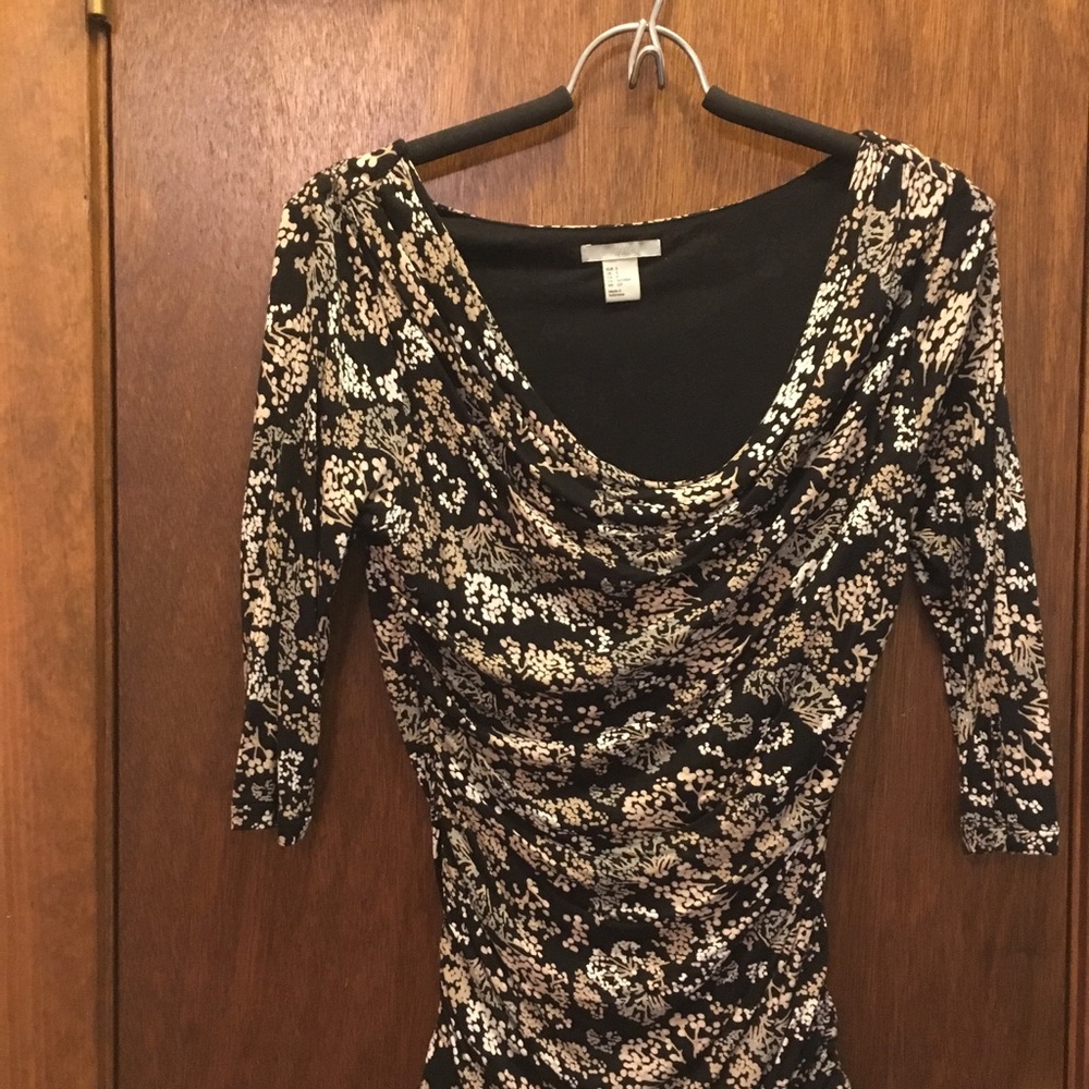 Cowl neck dress shirt